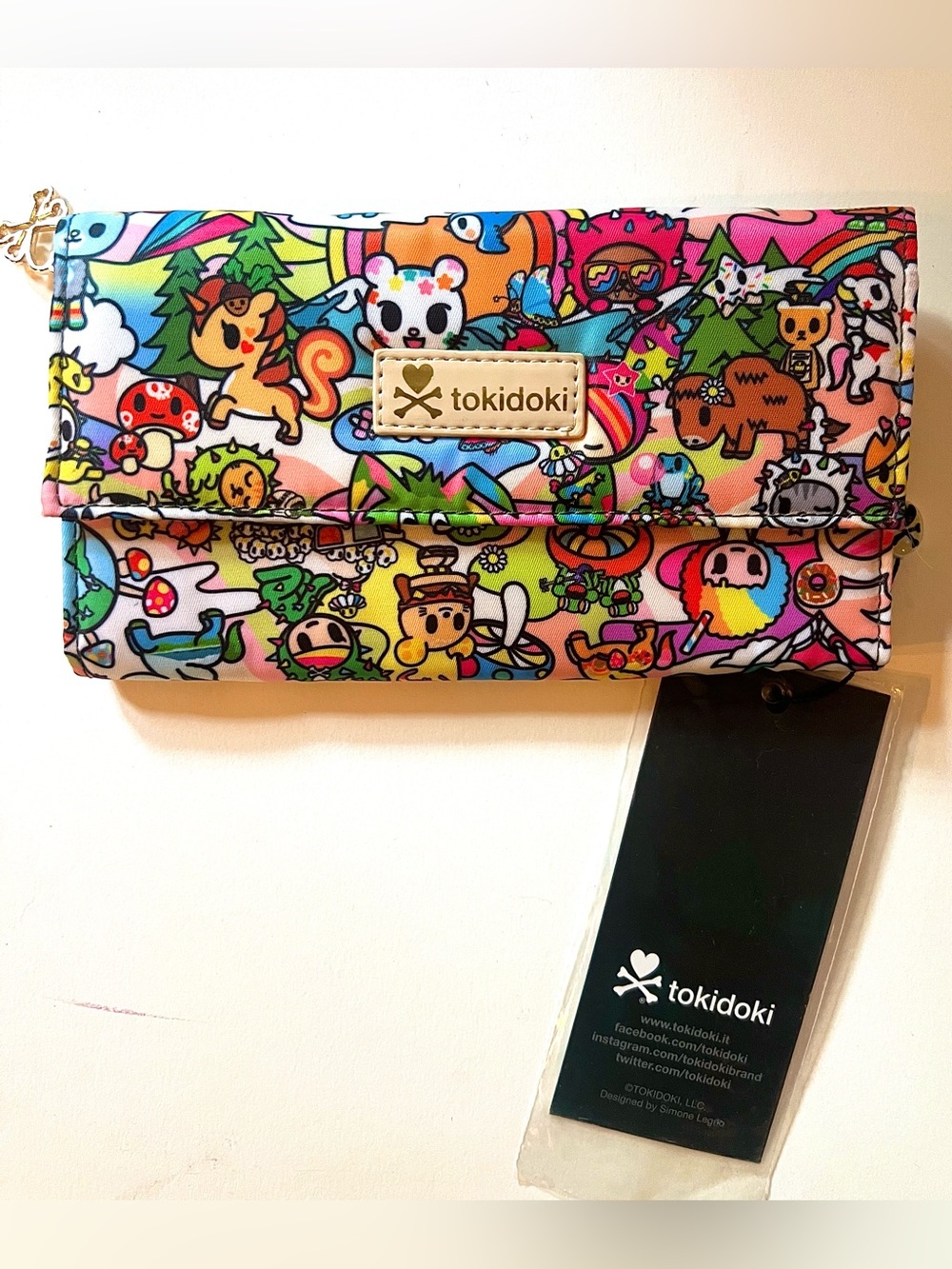 tokidoki Multicolor Character Print Fold-Over Wallet